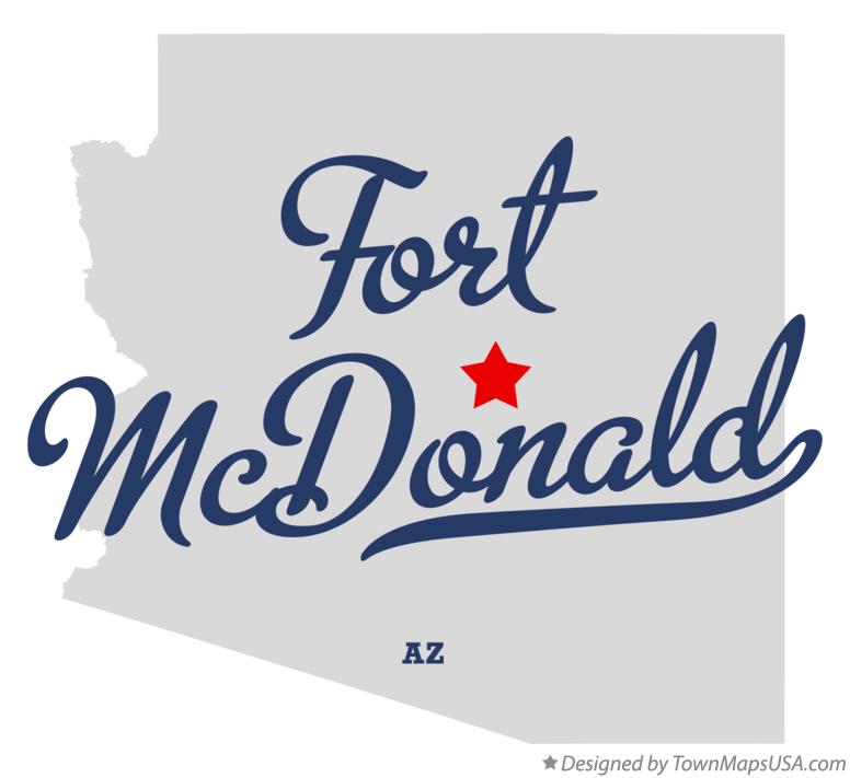 Map of Fort McDonald Arizona AZ