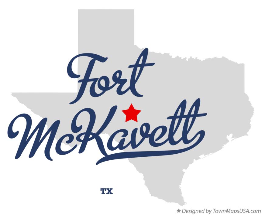 Map of Fort McKavett Texas TX
