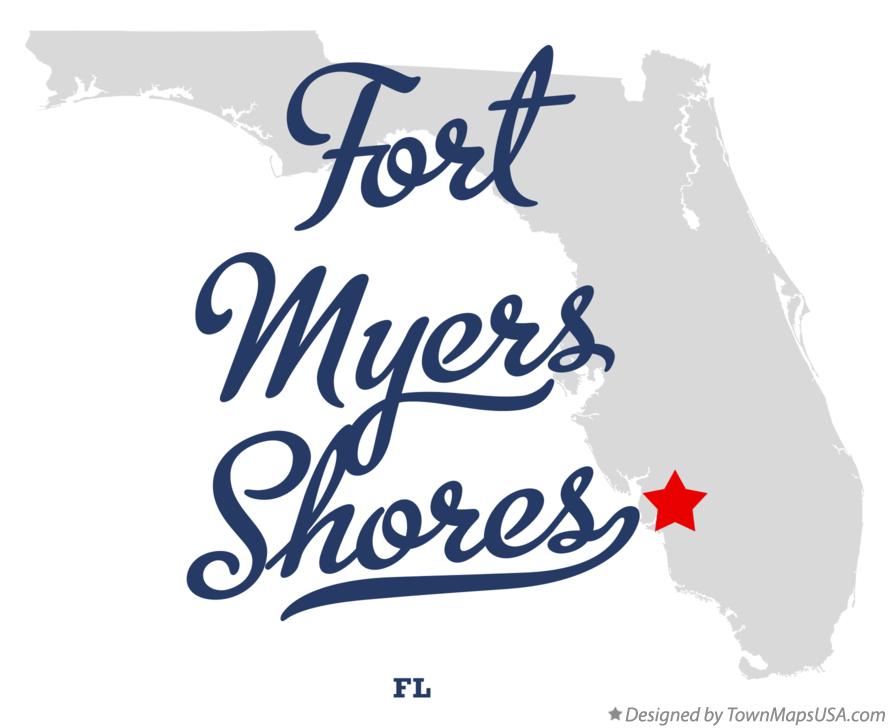 Map of Fort Myers Shores Florida FL