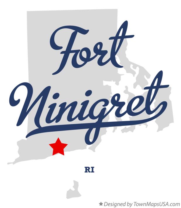 Map of Fort Ninigret Rhode Island RI