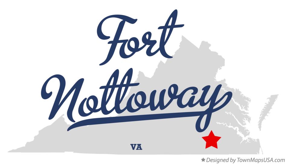 Map of Fort Nottoway Virginia VA