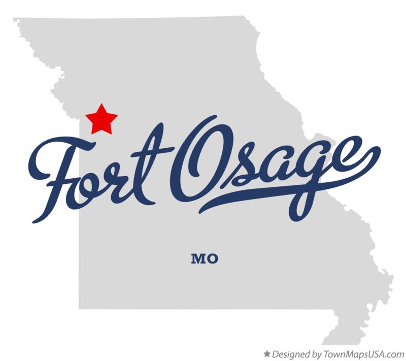 Map of Fort Osage Missouri MO