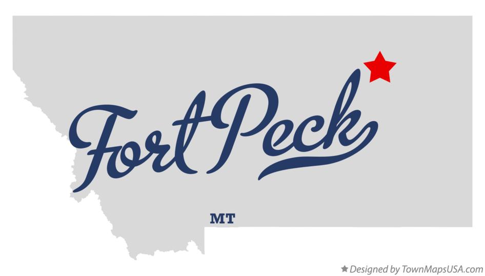 Map of Fort Peck Montana MT