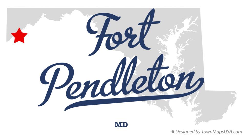 Map of Fort Pendleton Maryland MD