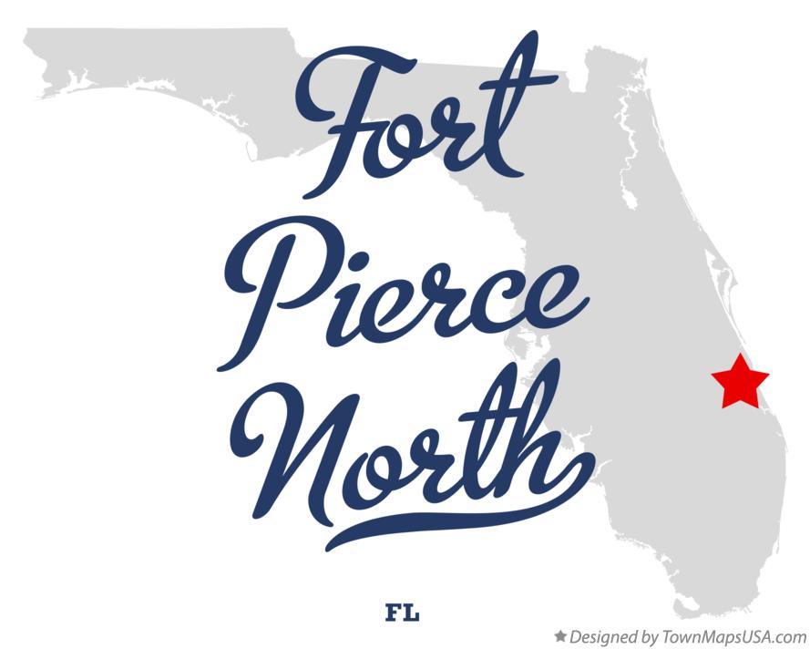 Map of Fort Pierce North Florida FL