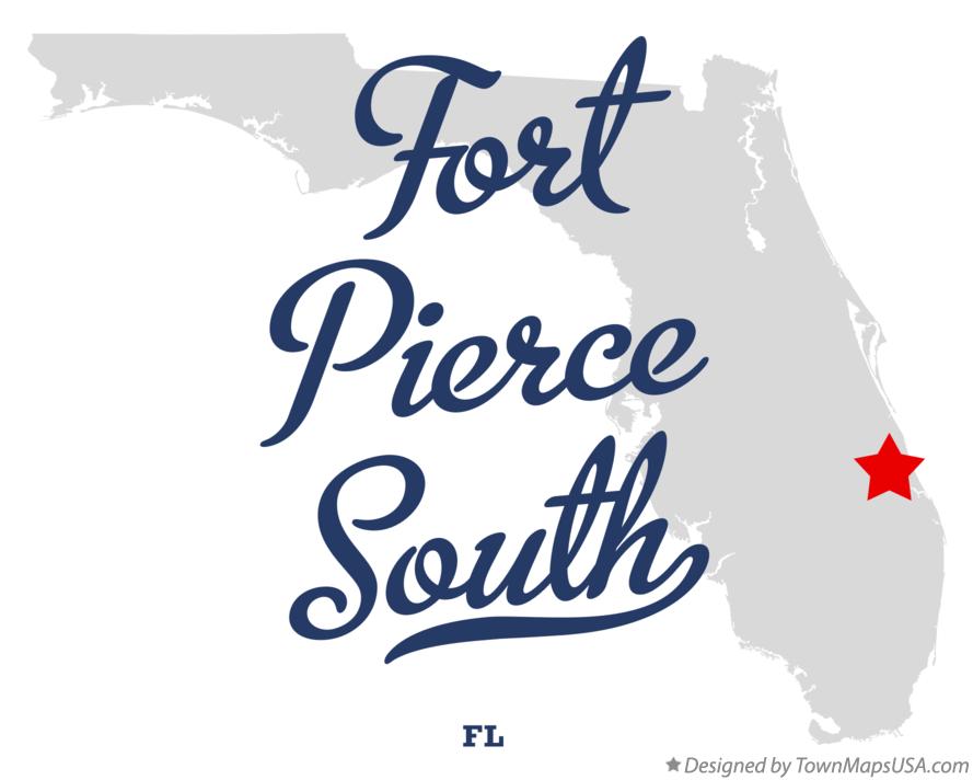 Map of Fort Pierce South Florida FL