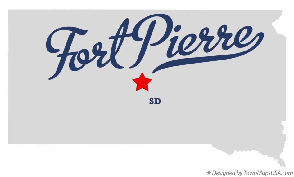 Map of Fort Pierre South Dakota SD