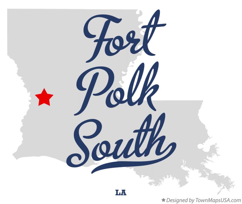 Fort Polk South Louisiana LA Map professionally designed by GreatCitees.com