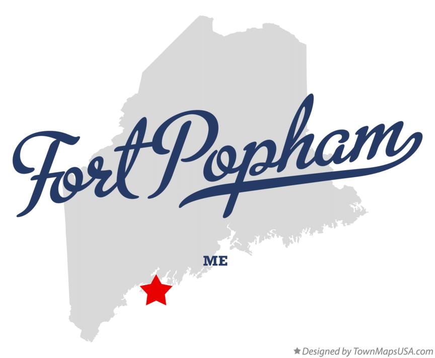 Map of Fort Popham Maine ME