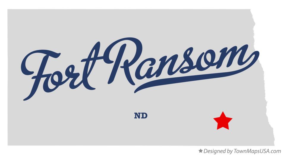 Map of Fort Ransom North Dakota ND
