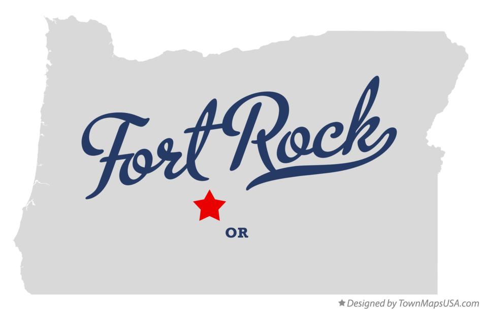 Map of Fort Rock Oregon OR
