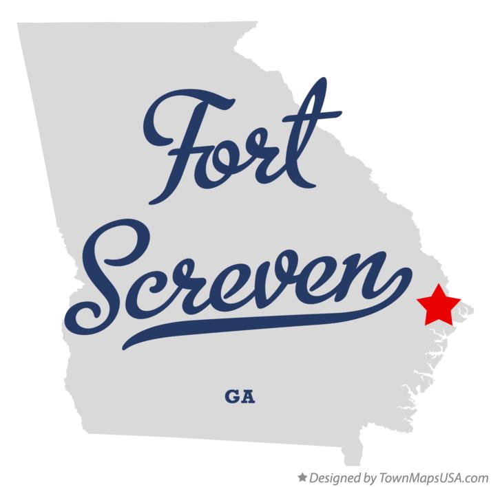 Map of Fort Screven Georgia GA