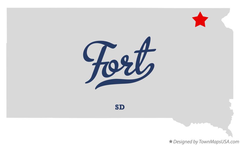 Map of Fort South Dakota SD