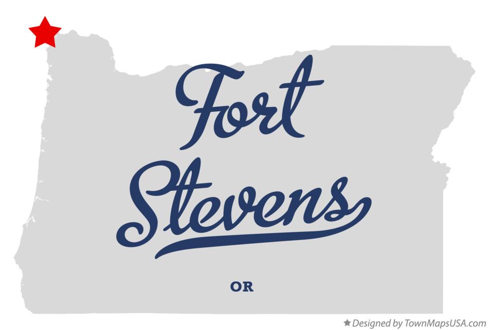 Map of Fort Stevens Oregon OR
