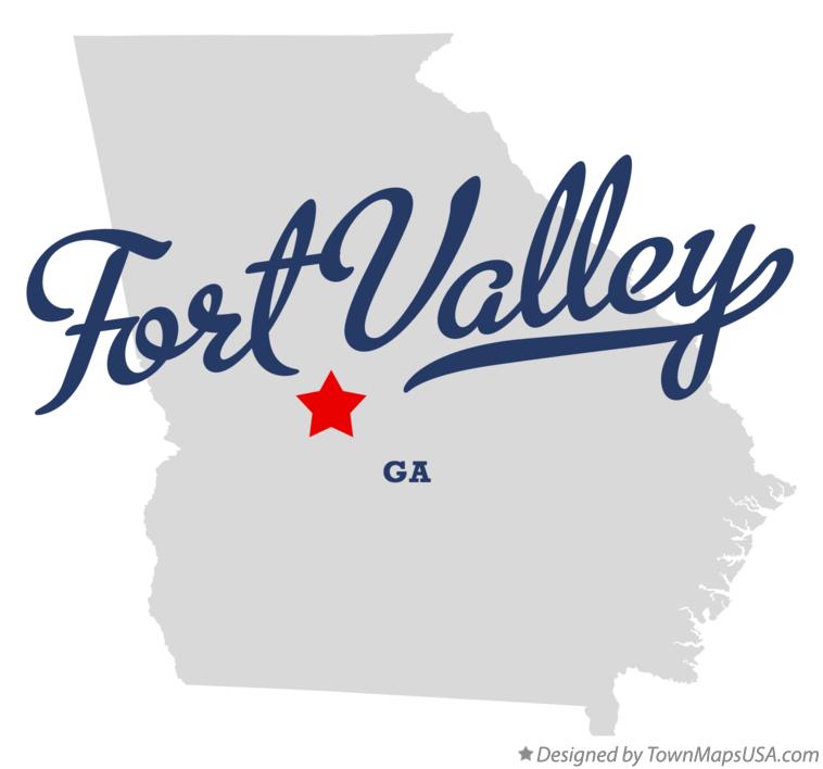 Map of Fort Valley Georgia GA