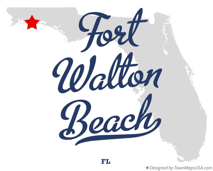 Map of Fort Walton Beach Florida FL