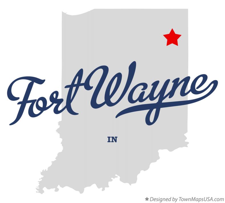 Map of Fort Wayne Indiana IN