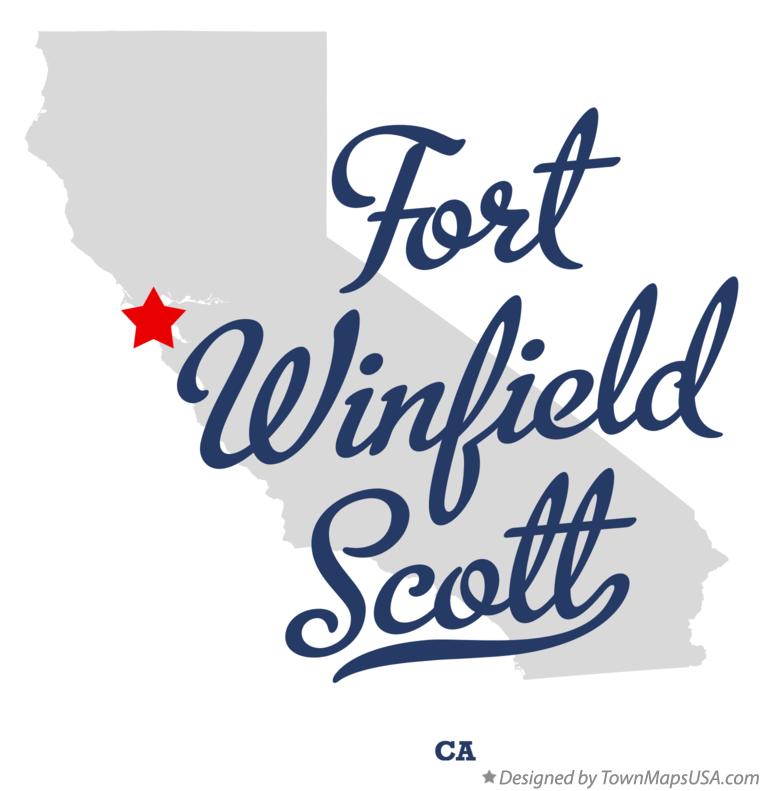 Map of Fort Winfield Scott California CA