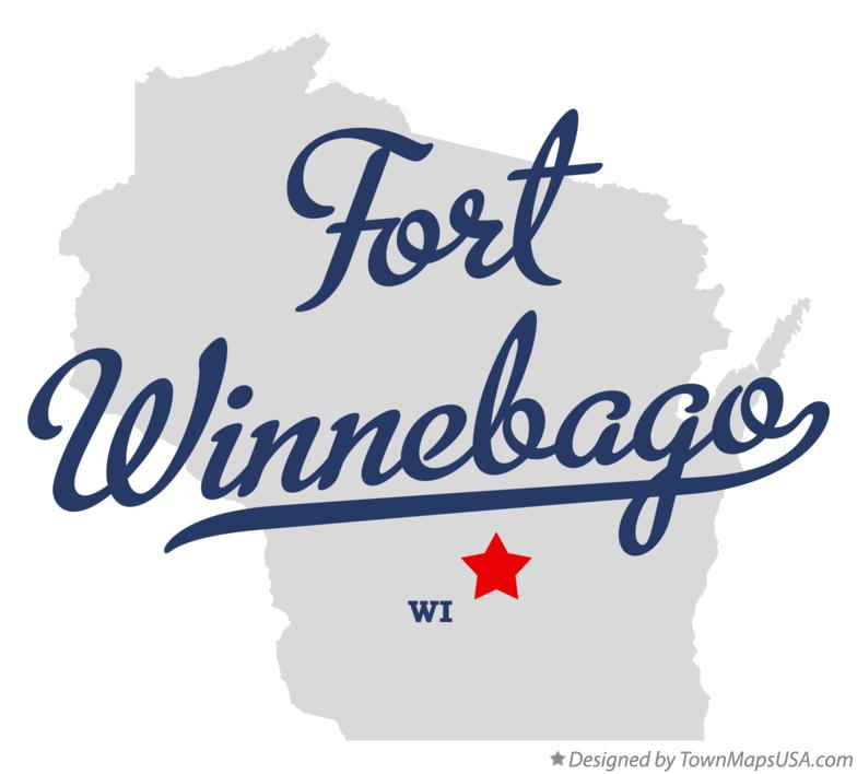 Map of Fort Winnebago Wisconsin WI