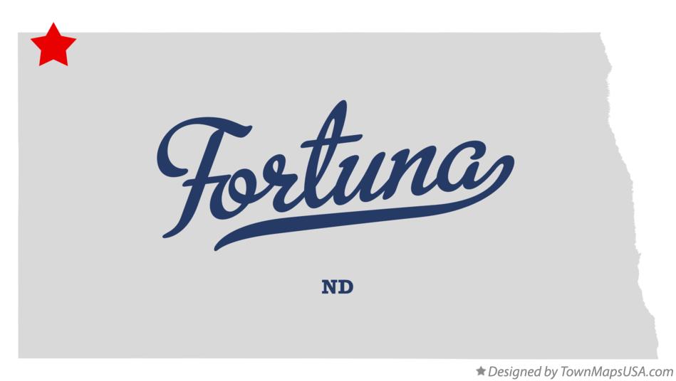 Map of Fortuna North Dakota ND