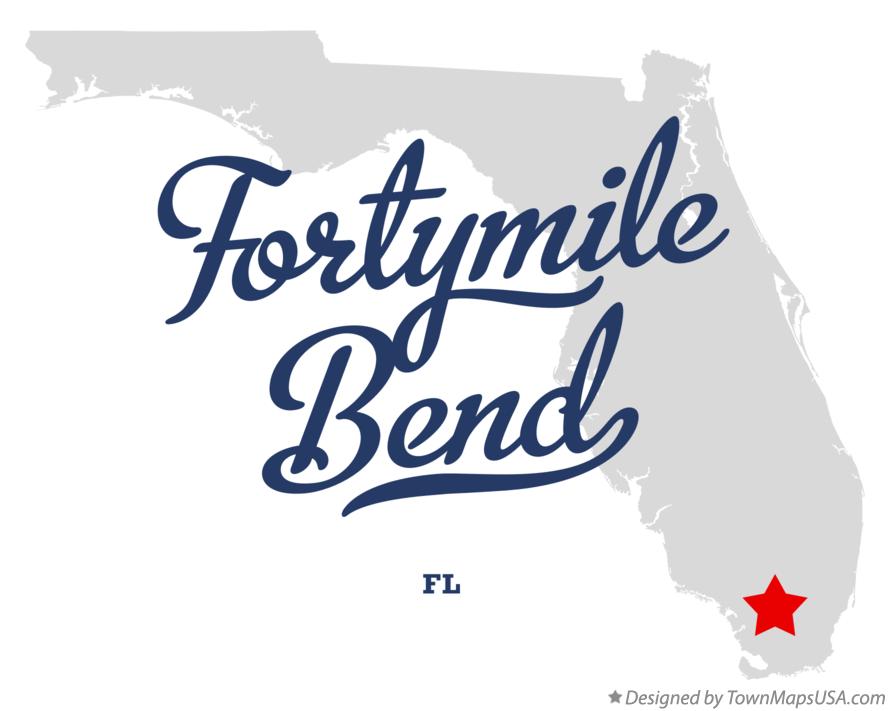 Map of Fortymile Bend Florida FL