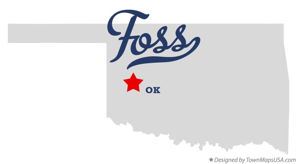 Map of Foss Oklahoma OK