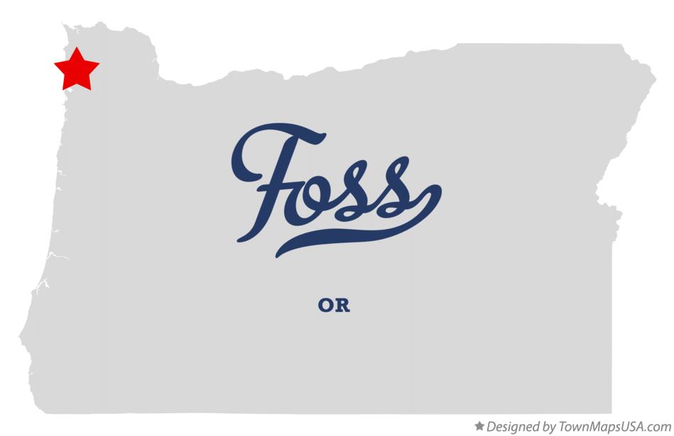 Map of Foss Oregon OR