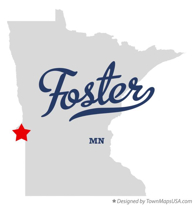 Map of Foster Minnesota MN