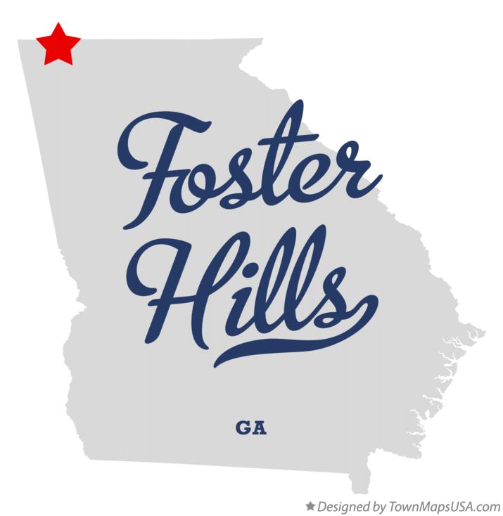 Map of Foster Hills Georgia GA