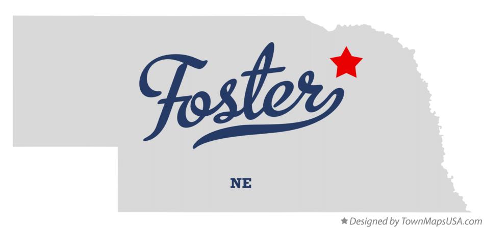 Map of Foster Nebraska NE