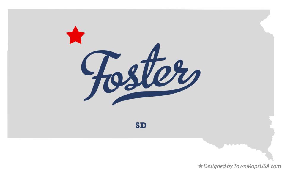 Map of Foster South Dakota SD