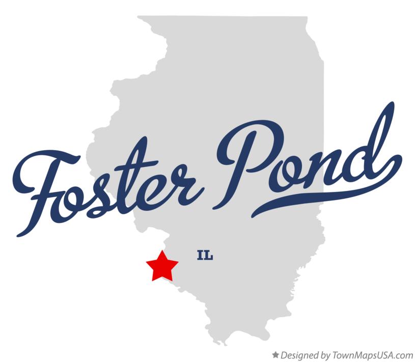 Map of Foster Pond Illinois IL
