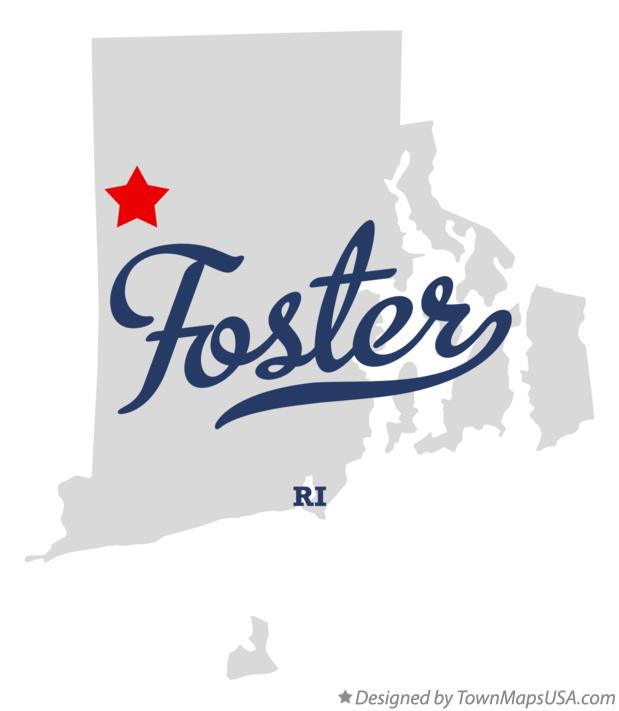 Map of Foster Rhode Island RI