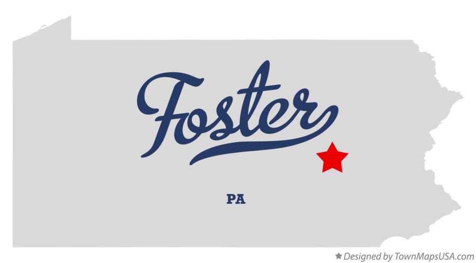 Map of Foster Pennsylvania PA