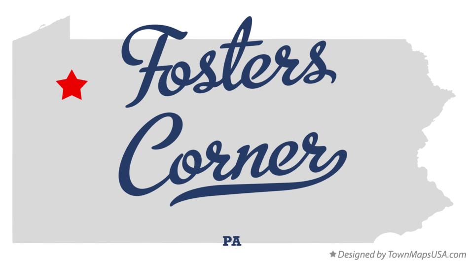 Map of Fosters Corner Pennsylvania PA