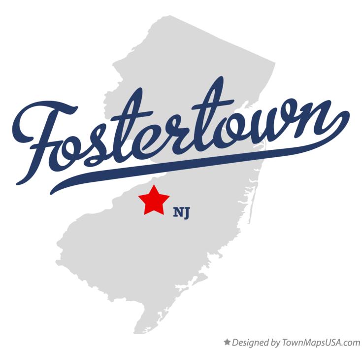 Map of Fostertown New Jersey NJ