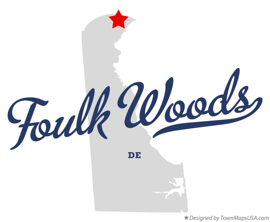 Map of Foulk Woods Delaware DE