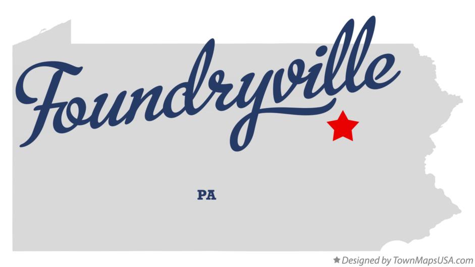 Map of Foundryville Pennsylvania PA