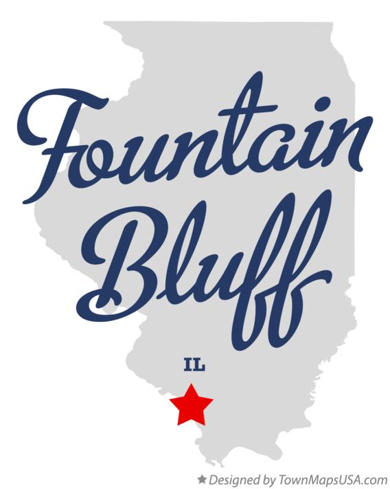 Map of Fountain Bluff Illinois IL