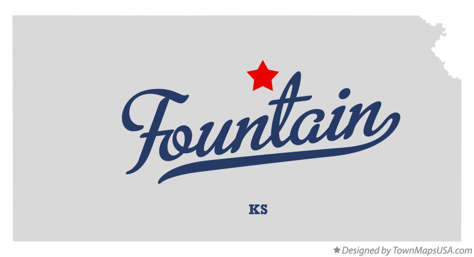 Map of Fountain Kansas KS
