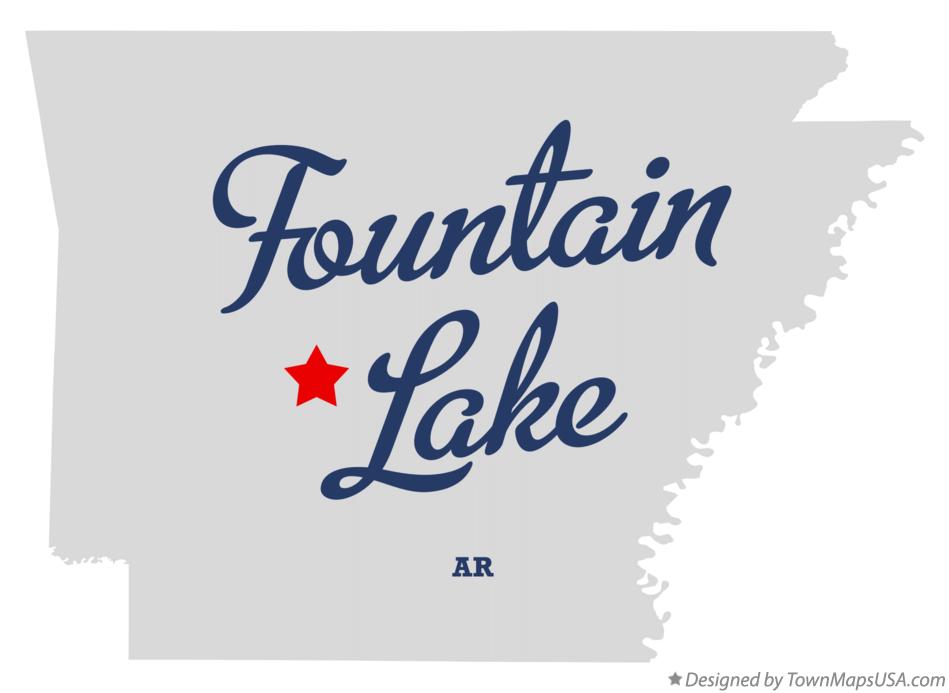Map of Fountain Lake Arkansas AR