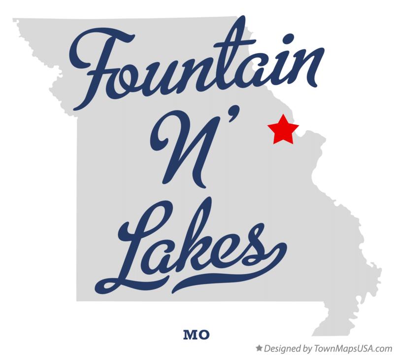 Map of Fountain N' Lakes Missouri MO