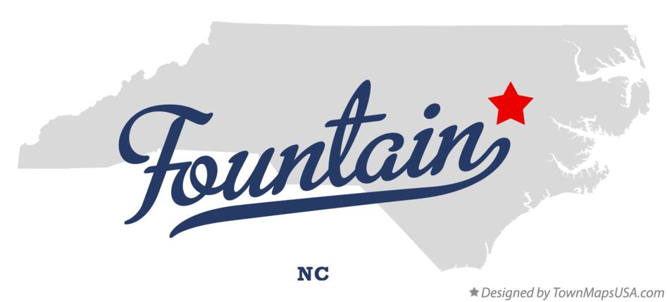 Map of Fountain North Carolina NC