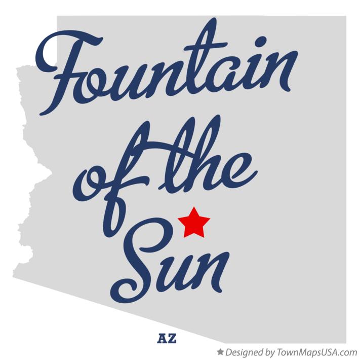 Map of Fountain of the Sun Arizona AZ