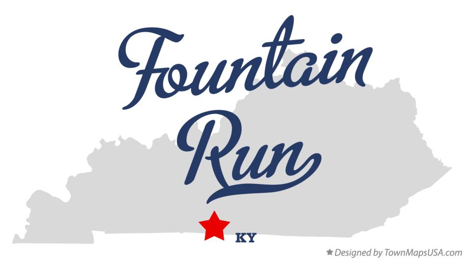 Map of Fountain Run Kentucky KY