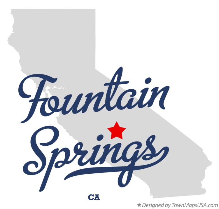 Map of Fountain Springs California CA