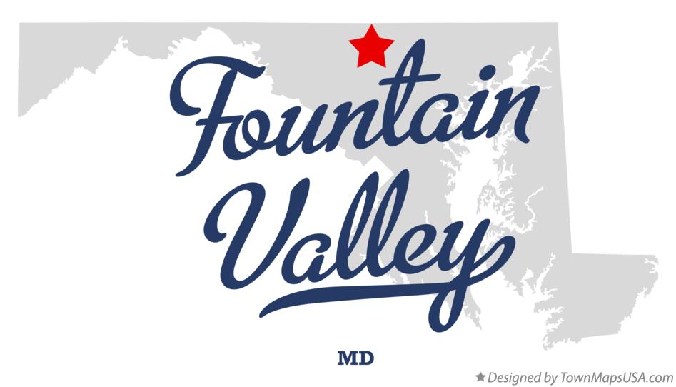 Map of Fountain Valley Maryland MD