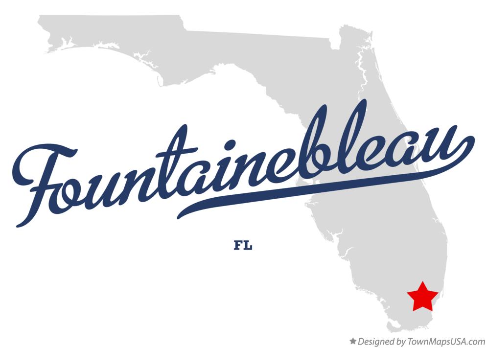 Map of Fountainebleau Florida FL