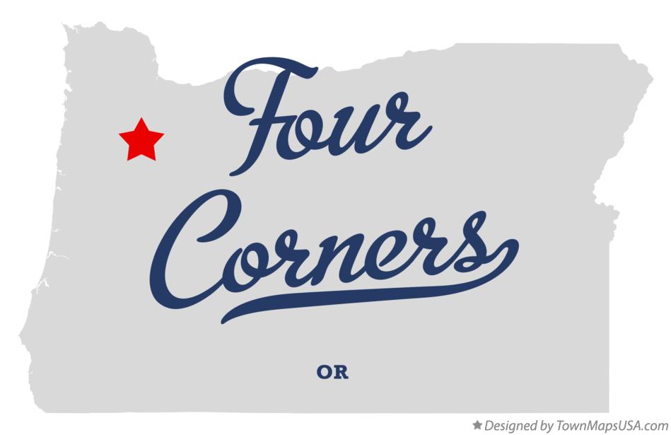 Map of Four Corners Oregon OR