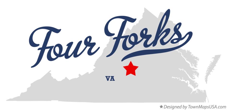 Map of Four Forks Virginia VA